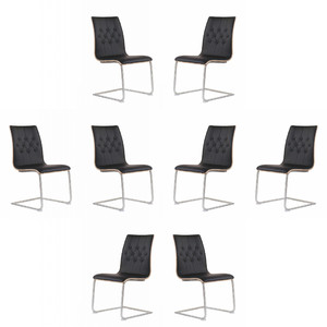 Osiem krzeseł czarnych orzech - 7428