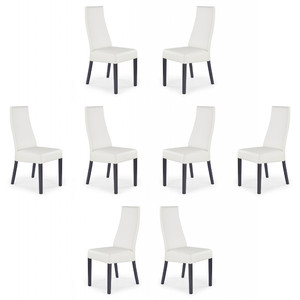 Osiem krzeseł wenge tapicerowanych  - 0916