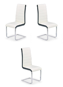Trzy krzesła biało-czarne - 4541