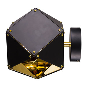 Lampa ścienna NEW GEOMETRY-1 czarno złota 15,5 cm Step Into Design