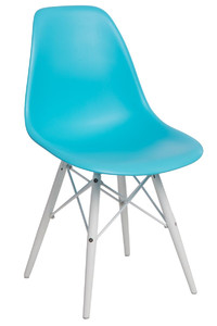 Krzesło P016W PP ocean blue/white - d2design