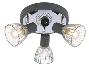 Modo Lampa Sufitowa Plafon 3x40w E14 Czarny+Chrom - Candellux