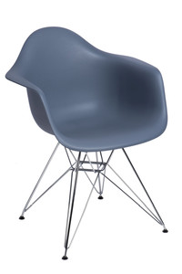 Krzesło P018 PP dark grey, chrom nogi HF - d2design