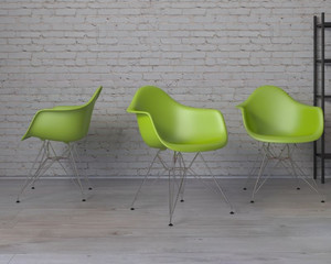 Krzesło P018 PP zielone, chromowane nogi - d2design