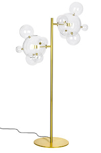 Lampa podłogowa CAPRI FLOOR 6  złota - 120 LED, aluminium, szkło - king home