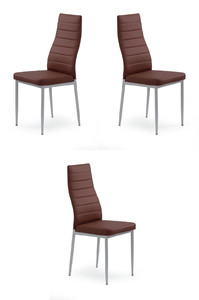 Trzy krzesła ciemno brązowe - 2021