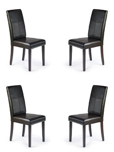 Cztery krzesła  wenge ciemno brązowe - 7006