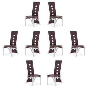 Osiem krzeseł ciemno brązowych - 1178