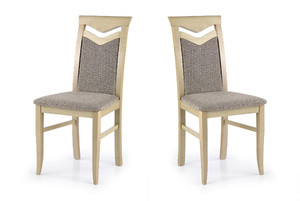 Dwa krzesła tapicerowane dąb sonoma  - 3802