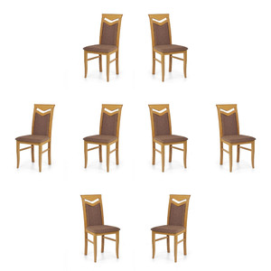Osiem krzeseł olcha tapicerowanych - 6095