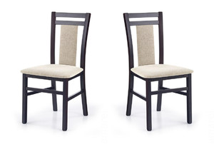 Dwa krzesła tapicerowane wenge  - 4298