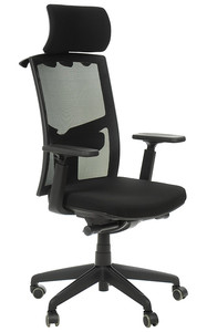 Krzesło biurowe  z wysuwem siedziska czarne KB-8922A - Stema