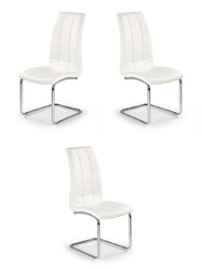 Trzy krzesła białe - 6545