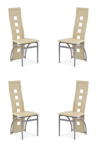 Cztery krzesła ciemny krem - 7200