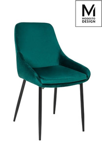 MODESTO krzesło CLOVER zielone - welur, metal - king home