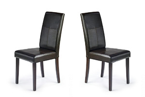 Dwa krzesła  wenge ciemno brązowe - 7006