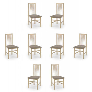 Osiem krzeseł dąb sonoma tapicerowanych - 1289
