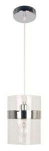 Brando Lampa Wisząca 15 1x60w E27 Chrom / Transparent - Candellux