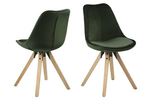 Krzesło Dima VIC forest green/wood - ACTONA