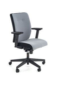 Fotel POP pracowniczy, kolor: pasek boczny - czarny RN60999, front - popielaty M47 - Halmar