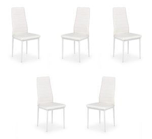 Pięć krzeseł białych - 6194