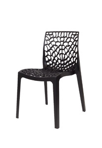 Sk Design Kr026 Czarne Ażurowe Krzesło Z Polipropylenu