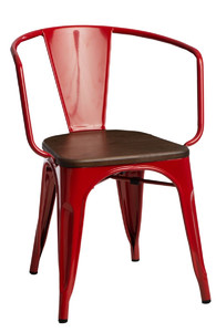 Krzesło Paris Arms Wood czerw. sosna orzech - d2design