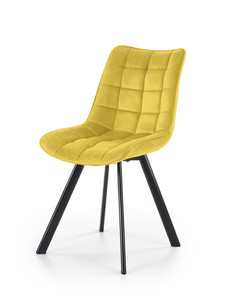 Krzesło K332 nogi - czarne, siedzisko - musztardowy  - Halmar