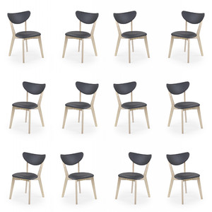 Dwanaście krzeseł white wash popielatych - 0589