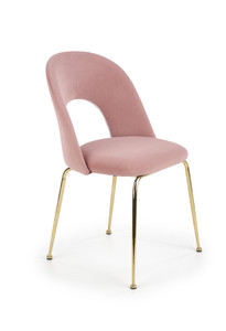 Krzesło K385 jasny różowy / złoty  - Halmar