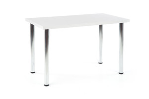 Stół MODEX 120 kolor blat - biały, nogi - chrom  - Halmar