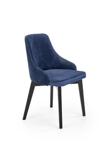 Krzesło TOLEDO 3 czarny / tap. velvet pikowany Karo 4 - MONOLITH 77  - Halmar