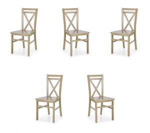 Pięć krzeseł dąb sonoma - 8098