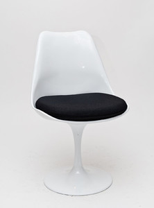Krzesło Tul białe/czarna poduszka - d2design