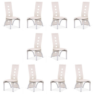Dziesięć krzeseł kremowych - 1123