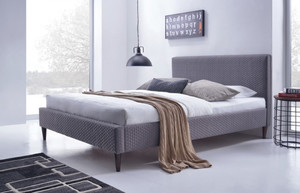 Flexy łóżko tapicerowane popiel- Halmar