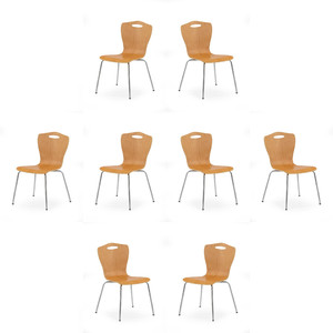 Osiem krzeseł olcha - 7594