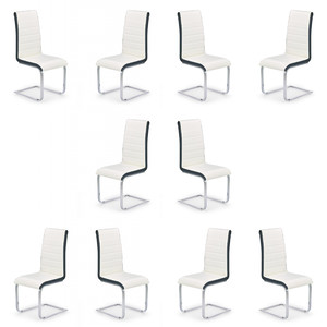 Dziesięć krzeseł biało-czarnych - 4541