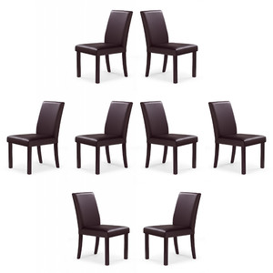 Osiem krzeseł ciemny orzech / brąz - 5198