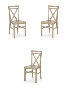 Trzy krzesła dąb sonoma - 8098