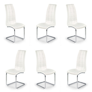 Sześć krzeseł białych - 6545
