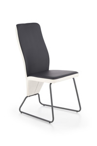 Krzesło K300 tył - biały, przód - czarny, stelaż - super grey  - Halmar