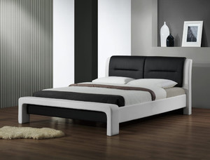 CASSANDRA 120 cm łóżko biało-czarny  - Halmar