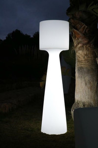 NEW GARDEN lampa ogrodowa GRACE 170 B biała - LED, wbudowana bateria - king home