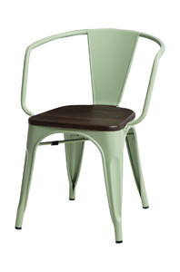 Krzesło Paris Arms Wood zielone sosna sz czotkowana - d2design