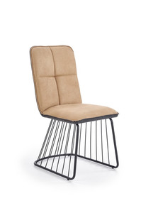 K269 krzesło jasny brąz / czarny  - Halmar