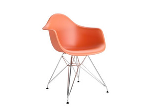 Krzesło P018 PP pomarańczowe, chrom nogi - d2design