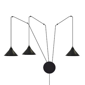 ABRAMO 3 BLACK 160/3 lampa sufitowa wisząca regulowana najnowszy design czarna loft