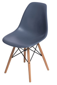 Krzesło P016W PP dark grey, drewniane nogi - d2design