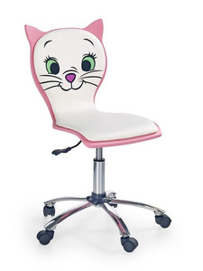 Fotel KITTY 2 młodzieżowy biało-różowy - Halmar